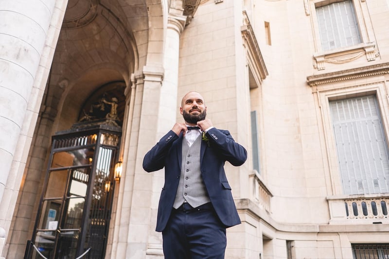 Groom in stylish suit